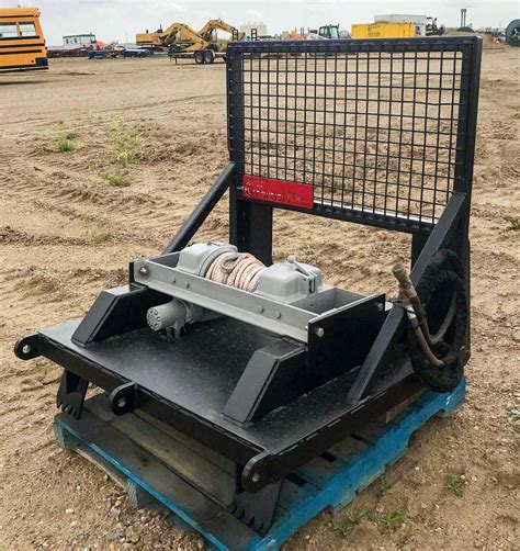 winch mounting for skid steer|skid steer recovery winch attachment.